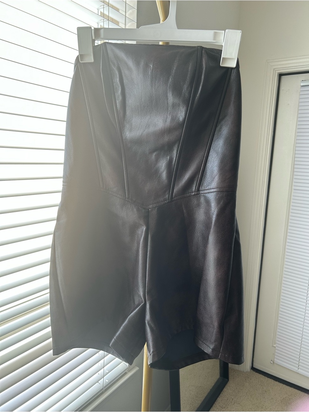 Women's Faux Leather Romper